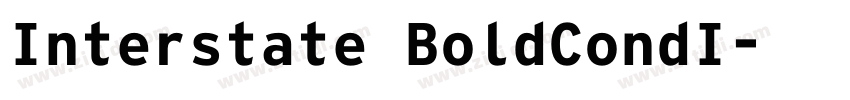 Interstate BoldCondI字体转换